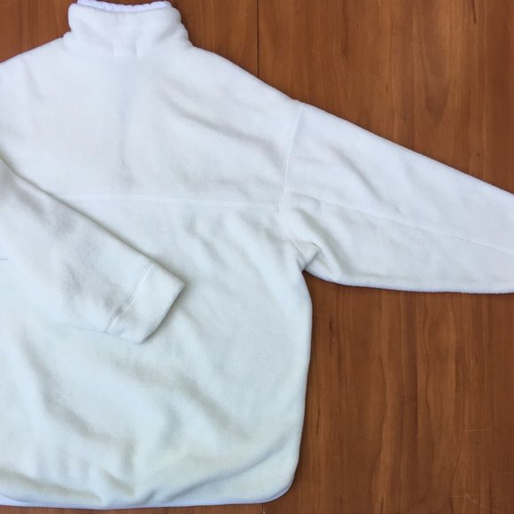 Vintage 🏔️Willi Smith Collection ¼ Zip Plush Ivory Fleece Sweatshirt - L - Picture 3 of 3